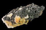 Cerussite Crystals with Bladed Barite on Galena - Morocco #165736-1